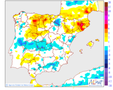 Variacin das temperaturas mnimas respecto ao da anterior